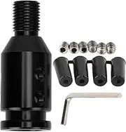 Universal Car Shift Knob Adapter 12x1.25 Thread Aluminum Wear-Resistant for Various Models (Black)