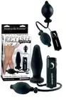 Inflatable vibrating anal plug maxi dilator portable large butt vibrator