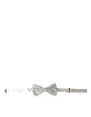 Dolce & Gabbana White Black Polka Dot Polyester Bow Tie Men - RRP 210.6 USD