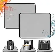 Heat Resistant Mats for Countertop - Fireproof 15x18 in Heat Resistant Mats for Air Fryer - Kitchen Countertop Protector for Air Fryer, Coffee Maker, Stand Mixer, Toaster, Oven 2PCS - Grey