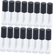 Ipetboom Mini Lip Gloss Tube Refills 50pcs 1.5ml Empty Plastic Lip Gloss Bottles Brush Lid