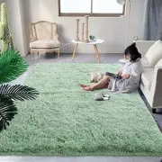 Fluffy Rugs for Bedroom,4'X6' Upgrade Furry Carpet for Kids 4 ft x 6 ft Green