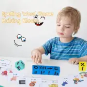 Crossword Puzzle, Wooden Blocks Spelling Game, Matching Letter Game Alphabet Toy