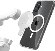 ALAFLY for DJI OM Magnetic Quick Release Mobile Phone Holder, Compatible with DJI Osmo Mobile 7P 7 SE 6 5 4 Gimbal Stabilizer, for Magsafe Phone Holder Clamp Accessories, Silver