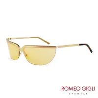 在飛比找PChome24h購物優惠-Romeo Gigli 義大利 品牌經典型男下無邊太陽眼鏡 