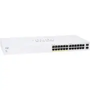 CISCO (CBS110-24PP-AU) CBS110 UNMANAGED 24-PORT GE, PARTIAL POE, 2X1G SFP SHARED