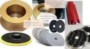 1" Full Bullnose V25 Router 1 3/8" core bit 5" Granite Polishing Pad Blade 12+1