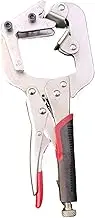 Jvjggag C Clamp Locking Pliers - Heavy Duty Locking Pliers with Swivel Pads - High-Strength Woodworking Tool for Electrician Maintenance Repair Workshop Household Projects