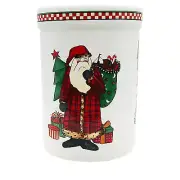 Sakura Utensil Jar Crock The Magic of Santa by Debbie Mumm Christmas NWT