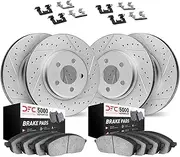 Dynamic Friction Company Front and Rear Brakes and Rotors| Hardware Included| Front and Rear 5000 Advanced Brake Pads and Rotors Kit| Fits 2009-2016 Renault Koleos