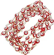 EPIGEIST Evil Eye Bead Chain Stainless Steel for Handmade Jewelry DIY Necklaces Bracelets Enamel Eye Charm Versatile Accessories for Craft Projects