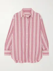 [Faithfull] Faithfull - Capri Striped Cotton Shirt - Pink - x large x large Pink
