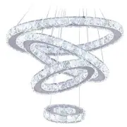 LED Chandeliers, Modern Crystal Chandelier Dining Room Living 4ring-coolwhite