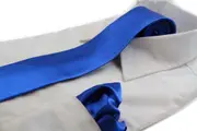 Mens Blue 8Cm Neck Tie & Matching Pocket Square Set