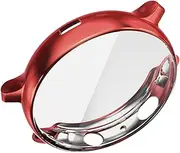 POPETPOP Electroplate Scratch Watch Case Compatible with Galaxy Watch Active Red Stylish Protective Frame Cover for Smartwatch Easy Access to Controls Sensors Flexible TPU Material for Safe