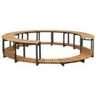 Acacia Wooden Spa Hot Tub Pool Surround Enclosure with under Storage Shelf