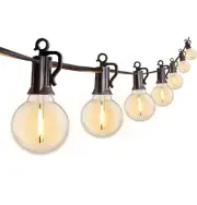 Outdoor String Lights 25 Feet G40 Globe LED Patio Lights