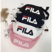 在飛比找蝦皮商城精選優惠-FILA LOGO 旅行 小包 黑 深藍 白 粉色 4色 腰