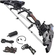 ZSHJGJR Archery Compound Bow Dual-use for Arrows and Steel Ball Hunting Catapult Bows 21.5-60lbs Adjustable Right Hand for Outdoor Hunting Fishing