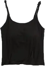 [Hamthuit] Women Tank-Top with Chest Pad Adjustable Push Up Crop-Top Tops Camisoles Tube Vest Sleeveless Casual Vest