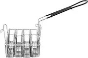 NIPUAEGO 1Set Stainless Steel U Shape Taco Fryer Basket, Dishwasher Safe Rust Proof Taco Shell Fryer Rack with Detachable Handle for Home Restaurant Silver
