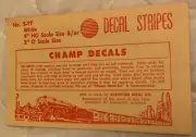 Ho Scale Champ Decals S 17 White Model Train Accessories