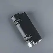 Portable High Power Microscope 60X-120X Stepless Zoom Portable Multi-Level Light Source Focus on The Miniature (Color : Black with Battery)