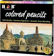 Oil d Pencils Set 72 Color Pre-Sharpened Color Sketch Pencils Art Supplies for Students Adults Artists Drawing Sketching Coloring Books Decoration DIY Projects Present Gift