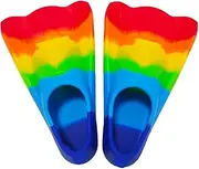 Lightweight Swimming Fins - Short Blade Flipper, Snorkelling Swimming, Adjustable Open Heel Training Fins, Comfortable Silicone Swimming Flipper, for Adults, Children, Men, Women, Lap Pool Diving