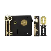 2017 Rim Lock Carpenters Left Hand Unlacquered Brass Antique Finish H1