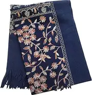 [GFM] Embroidered Cashmere Texture Wool Pashmina Shawl - Autumn-Winter - Mother's Day Valentine's, Christmas (EMBSHL-B)