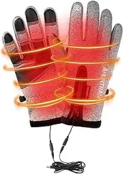 [Generic] USB Heated Gloves, Touch Screen Thermal Hand Warmer - Winter Glove Warmer with Heater | Touch Screen USB Hand Warmer Gloves for Motorcycle Riding Snowboarding Hiking Cycling Hunting