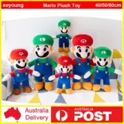 Super Mario Bros Plush Doll Mario Luigi Soft Toy Stuffed Animal Teddy Gift 40cm
