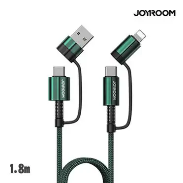 JOYROOM 四合一 PD60W 鋁合金尼龍編織PD快充線