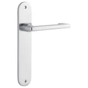 Baltimore Return Lever Oval Backplate Brushed Chrome