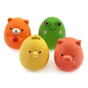 4PCS 2.4'' Squeak Latex Puppy Toy Funny Animal Sets Pet Interactive Play 6 cm
