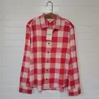 NWT Pact Organic Holiday Gingham Mila Flannel Shirt Size Large Button Up Top