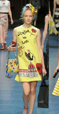 在飛比找Yahoo!奇摩拍賣優惠-DG秀款黃色印花連身裙