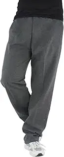 [Generic] Mens Straight Leg Sweatpants Baggy Elastic Waist Athletic Pants Cozy Casual Fleece Pants Open Bottom Sweat Pants 2025