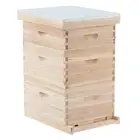 Wooden Beekeeping Honey Bee hive House Box 30 Frames Beehive Flat Pack With Mesh
