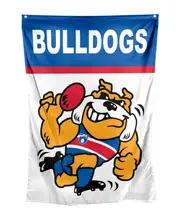 Western Bulldogs AFL Retro Mascot Design Wall Flag Banner