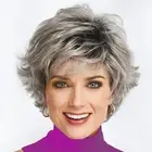 Blonde Brown Short Pixie Cut Wigs Mixed Color Women Bob Hair Party