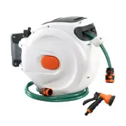 Greenfingers Water Hose Reel 20M Retractable Garden Spray Gun Auto Rewind