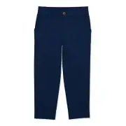 Wonder Nation School Uniform Pants Boys Size 10 Navy Flat Front Slash Pockets