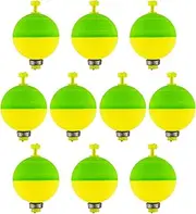 Fishing Bobbers Floats | 10 Pack Snap On Fishing Bobbers - Push Button Buoys, EVA Foam Oval Shape, Angler Supplies for Panfish Bass Trout