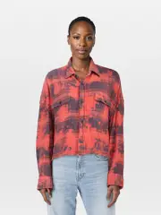 Check Distressed Shirt