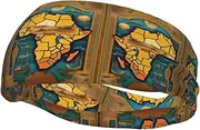 [CADREWY] Abstract World Map Print Stylish Sports Sweatband Stretchy Breathable and Moisture Wicking Headband for Gym