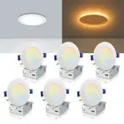 ECOELER 6 Pack 4 Inch 5CCT LED Recessed Lighting with Night Light, 2700K-5000...