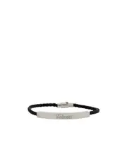 Alexander Mcqueen Graffiti Logo Engraved Bracelet Black