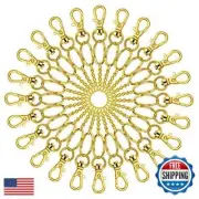 150Pcs Gold Swivel Snap Hook Set,Swivel Clasp Keychain Hook Lobster Clasp Spl